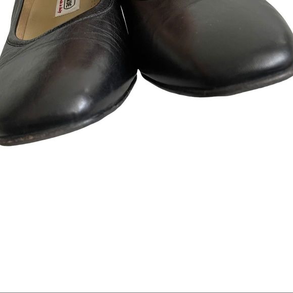 Valleverde Italy Ballet Style Slip On Pumps Heels Shoes Block Heels Black 39 - Picture 7 of 11